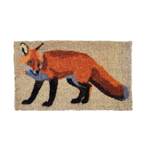 Coco Fiber Doormat with Decorative Fox Print Promotion