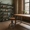 Junt Adjustable Vintage Industrial Bar Kitchen Stool with Backrest On Sale