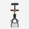 Junt Adjustable Vintage Industrial Bar Kitchen Stool with Backrest Offers