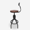 Junt Adjustable Vintage Industrial Bar Kitchen Stool with Backrest Sale