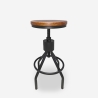 Skiv Adjustable Industrial Wood and Metal Bar Stool Promotion