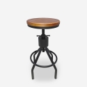 Skiv Adjustable Industrial Wood and Metal Bar Stool Offers