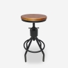 Skiv Adjustable Industrial Wood and Metal Bar Stool Offers