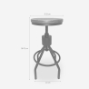 Skiv Adjustable Industrial Wood and Metal Bar Stool Sale