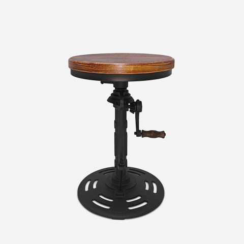 Zunor Adjustable Vintage Industrial Bar Stool with Crank Promotion