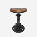 Zunor Adjustable Vintage Industrial Bar Stool with Crank Sale