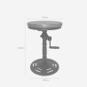 Zunor Adjustable Vintage Industrial Bar Stool with Crank Discounts