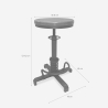 Helix Vintage Industrial Style Adjustable Screw Bar Stool Sale