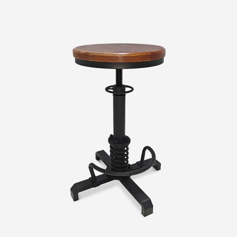 Helix Vintage Industrial Style Adjustable Screw Bar Stool Promotion