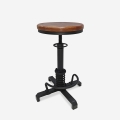 Helix Vintage Industrial Style Adjustable Screw Bar Stool Promotion