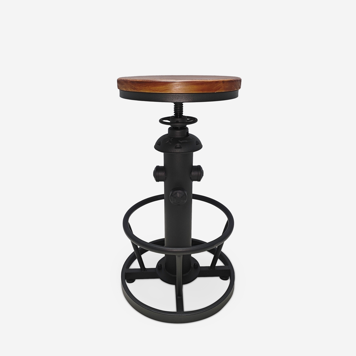 Ziblo Adjustable Vintage Industrial Bar Stool with Footrest Promotion