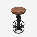 Ziblo Adjustable Vintage Industrial Bar Stool with Footrest Offers