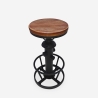 Ziblo Adjustable Vintage Industrial Bar Stool with Footrest Offers
