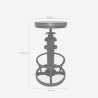 Ziblo Adjustable Vintage Industrial Bar Stool with Footrest Sale