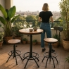 Adjustable Industrial Vintage Round Bar Table Girus On Sale