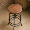 Klom Adjustable Vintage Industrial Bar Stool with Footrest Sale