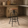 Klom Adjustable Vintage Industrial Bar Stool with Footrest On Sale