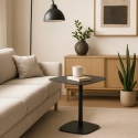 Contemporary Black Metal Coffee Table for Living Room Dusk On Sale