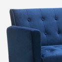 Modern Velvet 3-Seater Sofa Bed with Gold Legs, Caullae Characteristics