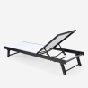 Garden Sun Lounger with Wheels and Adjustable Backrest Rimini 