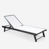 Garden Sun Lounger with Wheels and Adjustable Backrest Rimini 