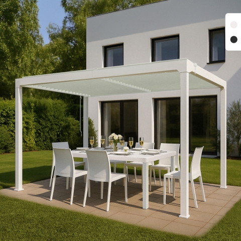 Trinidad Manual 3x4m Aluminum Bioclimatic Garden Pergola Promotion