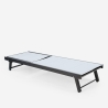Set of 2 Adjustable Aluminum Garden Loungers with Wheels Rimini Buy