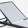 Set of 2 Adjustable Aluminum Garden Loungers with Wheels Rimini 