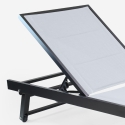 Set of 2 Adjustable Aluminum Garden Loungers with Wheels Rimini 
