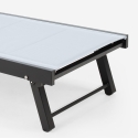 Set of 2 Adjustable Aluminum Garden Loungers with Wheels Rimini 