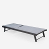 Set of 4 Rimini Aluminum Sun Loungers with Wheels for Garden and Pool Characteristics