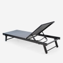 Set of 4 Rimini Aluminum Sun Loungers with Wheels for Garden and Pool Price