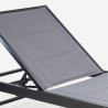 Set of 4 Rimini Aluminum Sun Loungers with Wheels for Garden and Pool Cheap