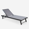 Set of 4 Rimini Aluminum Sun Loungers with Wheels for Garden and Pool Cost