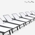Set of 20 Rimini Aluminum Garden Loungers with Wheels Promotion