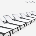 Set of 20 Rimini Aluminum Garden Loungers with Wheels Promotion