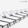 Set of 20 Rimini Aluminum Garden Loungers with Wheels Promotion