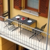 50x100cm Metal Table Set with 2 Folding Chairs Balcony On Sale
