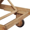 Teak Garden Lounger with Wheels and Pull-Out Table Carloforte Bulk Discounts