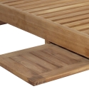 Teak Garden Lounger with Wheels and Pull-Out Table Carloforte Choice Of