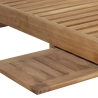 Teak Garden Lounger with Wheels and Pull-Out Table Carloforte Choice Of