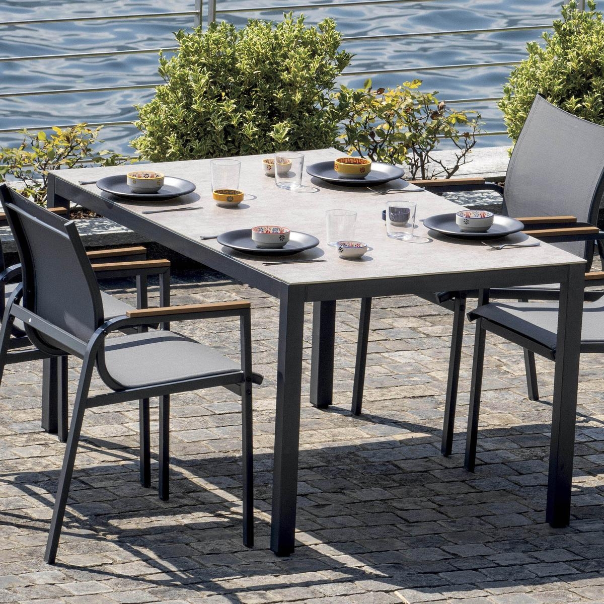 Outdoor Set with Glass Table and 4 Tarquinia Chairs Promotion