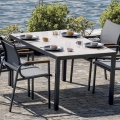 Outdoor Set with Glass Table and 4 Tarquinia Chairs Promotion