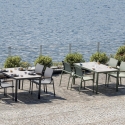 Outdoor Set with Glass Table and 4 Tarquinia Chairs 