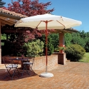 Gharab Wooden Center Pole Garden Umbrella 285cm On Sale