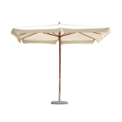 Seyram Rectangular Garden Umbrella 3x4 with Central Wooden Pole Promotion