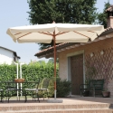 Seyram Rectangular Garden Umbrella 3x4 with Central Wooden Pole On Sale