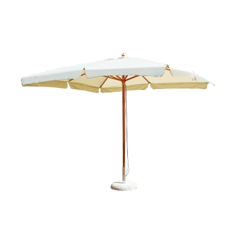 Olushe 3x4 Rectangular Wooden Patio Umbrella, Wind-Resistant, Ecru Promotion