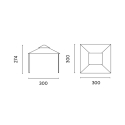 3x3m Oregon Metal Garden Gazebo with Mosquito Netting Discounts
