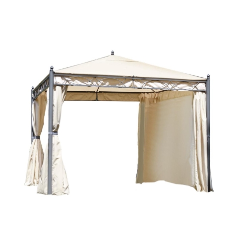 3x3m Oregon Metal Garden Gazebo with Mosquito Netting Promotion